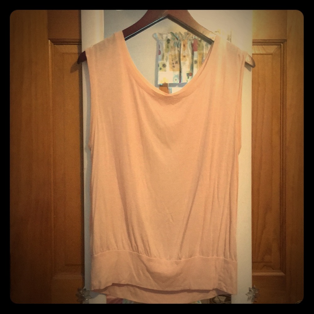 Arden B open back sleeveless pink top